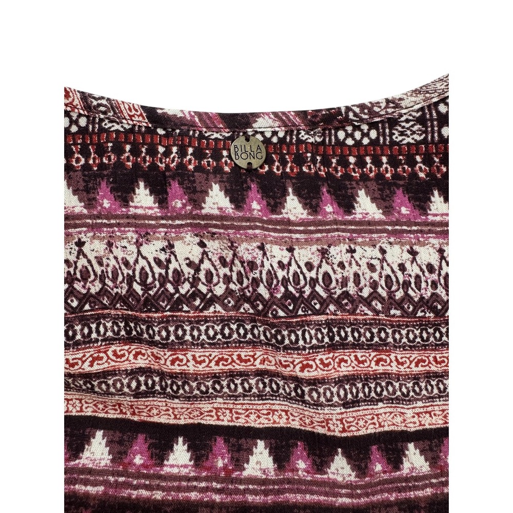 Billabong Take Me Away Dress Size Small Red Burgundy Boho Hippie Beach Cover Up - Picture 7 of 8